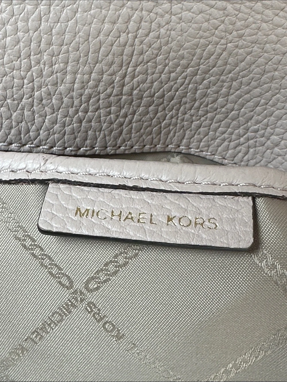 Michael Kors Pale Pink Leather Crossbody Bag with Gold Hardware